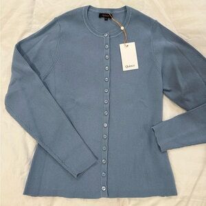 Quince NWT Cotton Cashmere Fitted Ribbed Cardigan Sweater